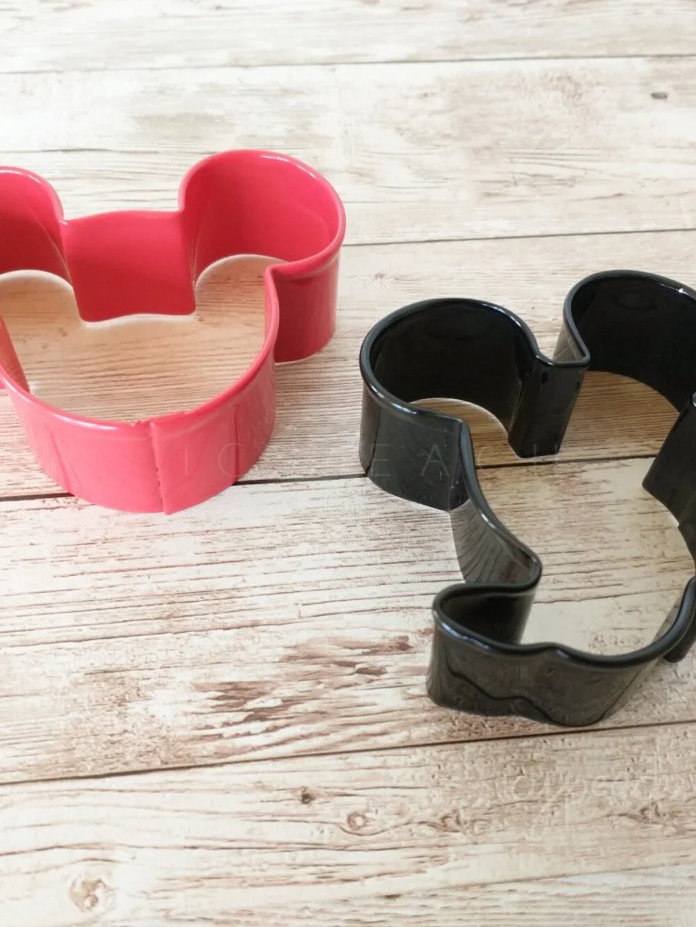 Mickey Mouse Cookie Cutters 2 Pack Mickey Ears & Face Wilton Coated Metal Disney